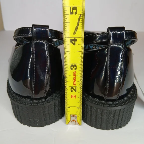 TUK Vegan Black Hologram Pointed Creeper Size 7 - Picture 2 of 8